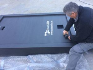 Pantalla de Leds para Información Ciudadana en As Pontes — chapa trasera estructura pantalla led