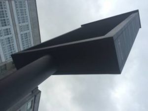 Pantalla de Leds para Información Ciudadana en As Pontes — parte inferior estructura pantalla de led