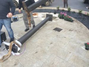 Pantalla de Leds para Información Ciudadana en As Pontes — preparacien pantalla led